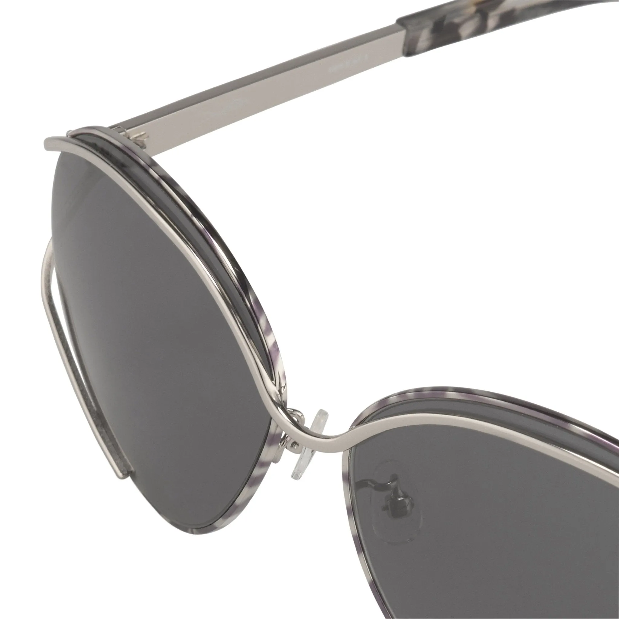 Oscar De La Renta Sunglasses Oval Black White and Grey