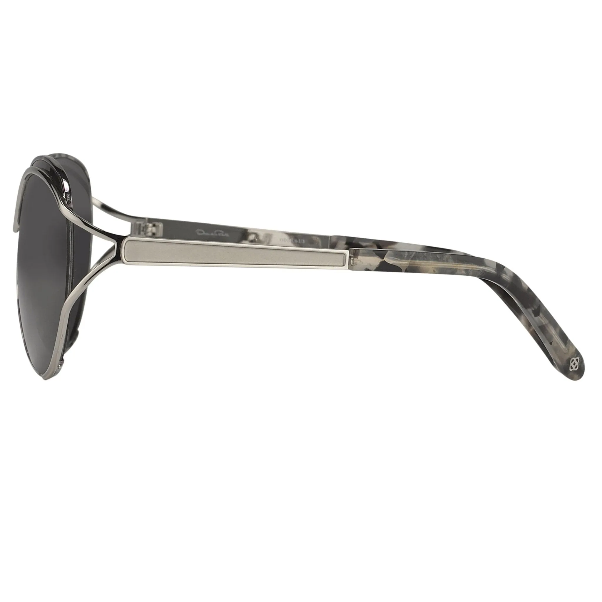 Oscar De La Renta Sunglasses Oval Black White and Grey