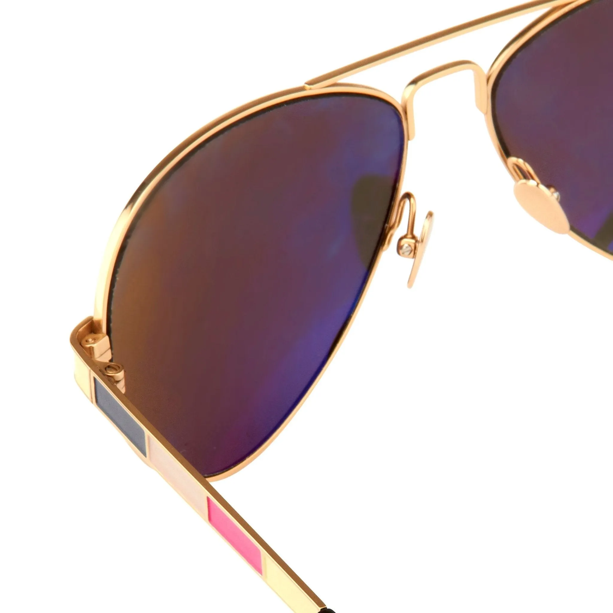 Oscar De La Renta Sunglasses Rose Gold and Green