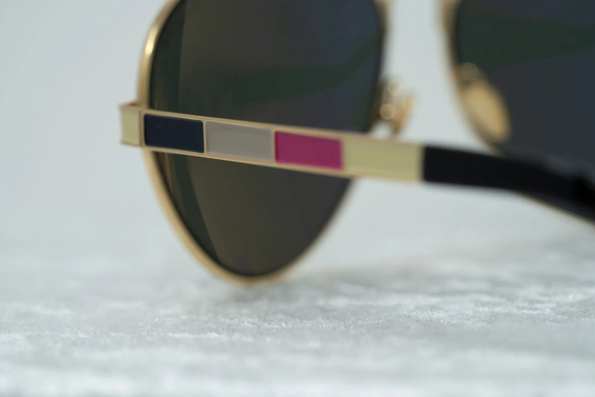 Oscar De La Renta Sunglasses Rose Gold and Green