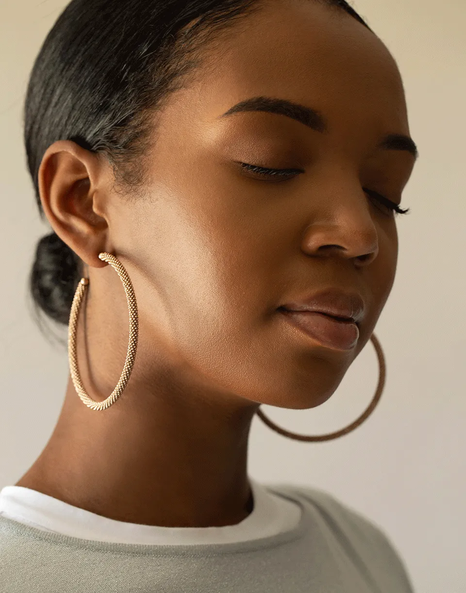 Oversized Monili Hoop Earrings