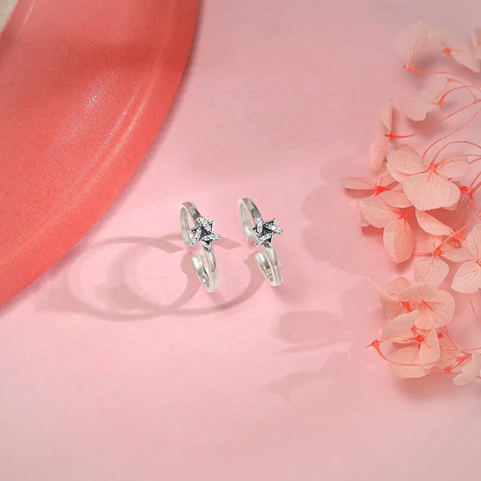 Oxidised Silver Anisha Toe Rings Giva