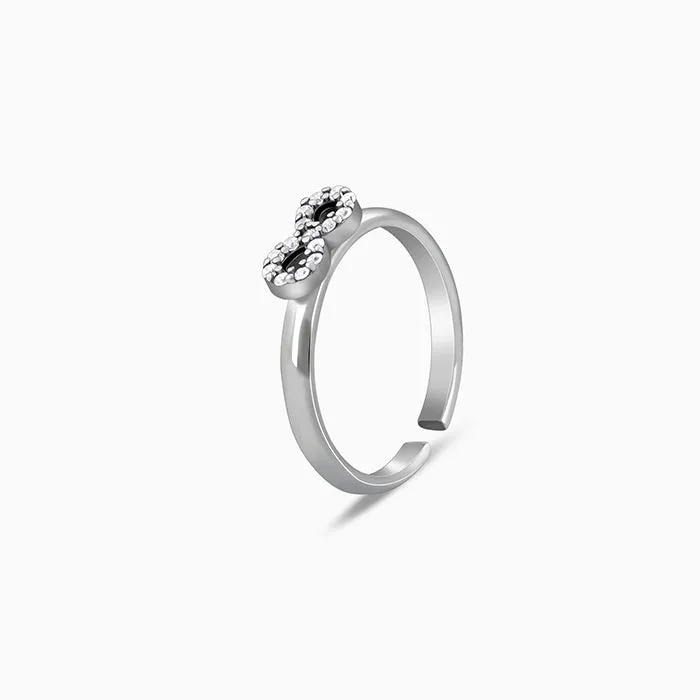 Oxidised Silver Elegant Infinity Toe Rings Giva