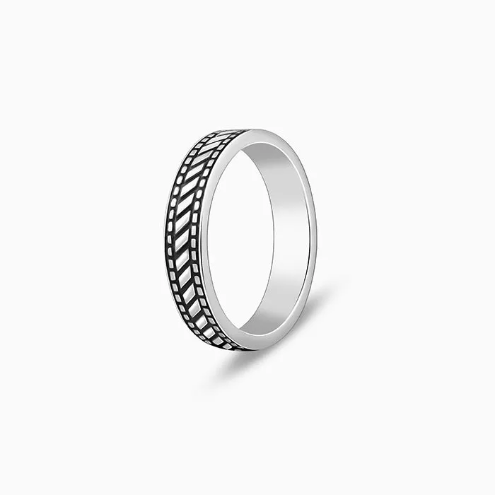 Oxidised Silver Road Warrior Ring For Him Giva
