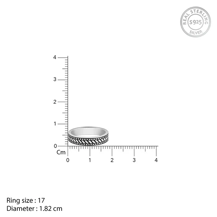 Oxidised Silver Road Warrior Ring For Him Giva