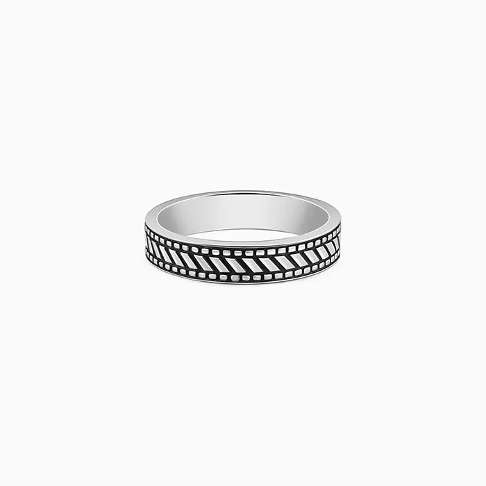 Oxidised Silver Road Warrior Ring For Him Giva