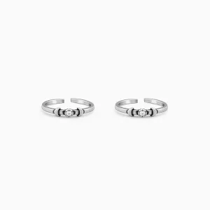 Oxidised Silver Tamanna Toe Rings Giva