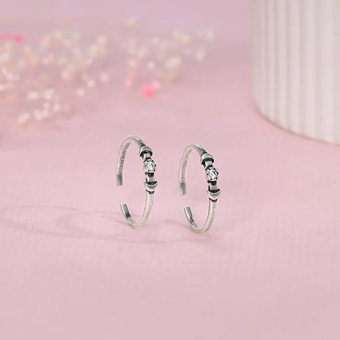 Oxidised Silver Tamanna Toe Rings Giva