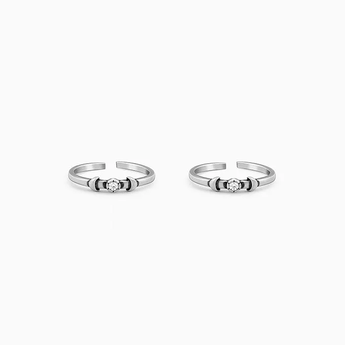 Oxidised Silver Tamanna Toe Rings Giva
