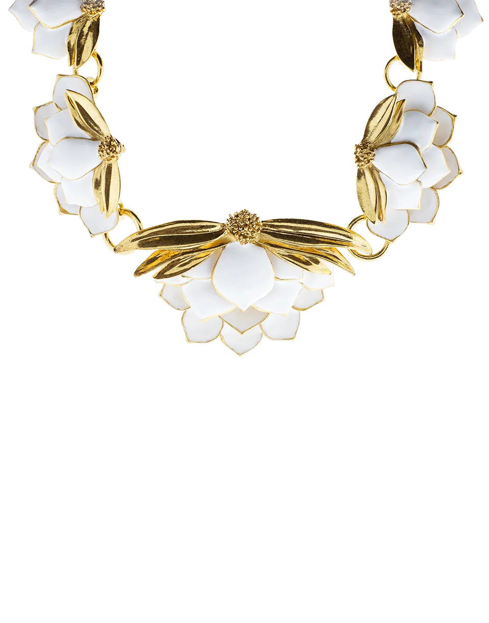 Painted Wild Lotus Necklace