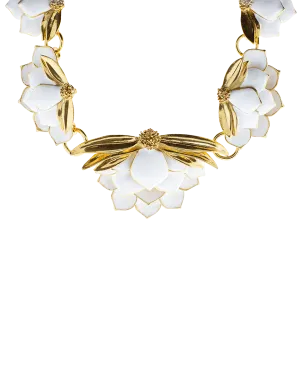 Painted Wild Lotus Necklace