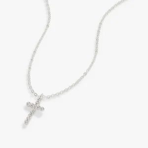 Pav Cross Necklace, Adjustable