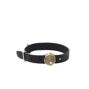 Pave Cone Leather Bracelet