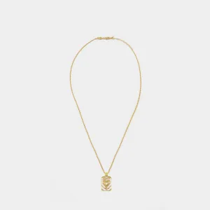 Peace And Love Tag Pendant in Gold