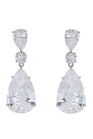 Pear Round Drop Earrings