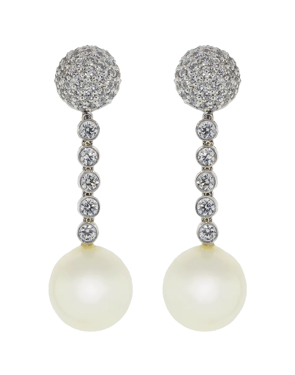 Pearl Ball Drop Clip Earrings