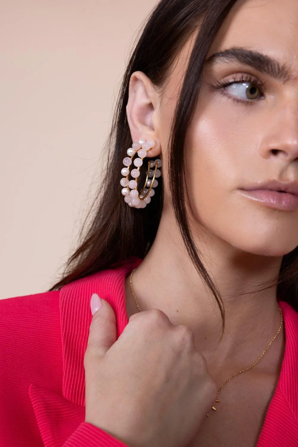 Pearl Hoop Earrings