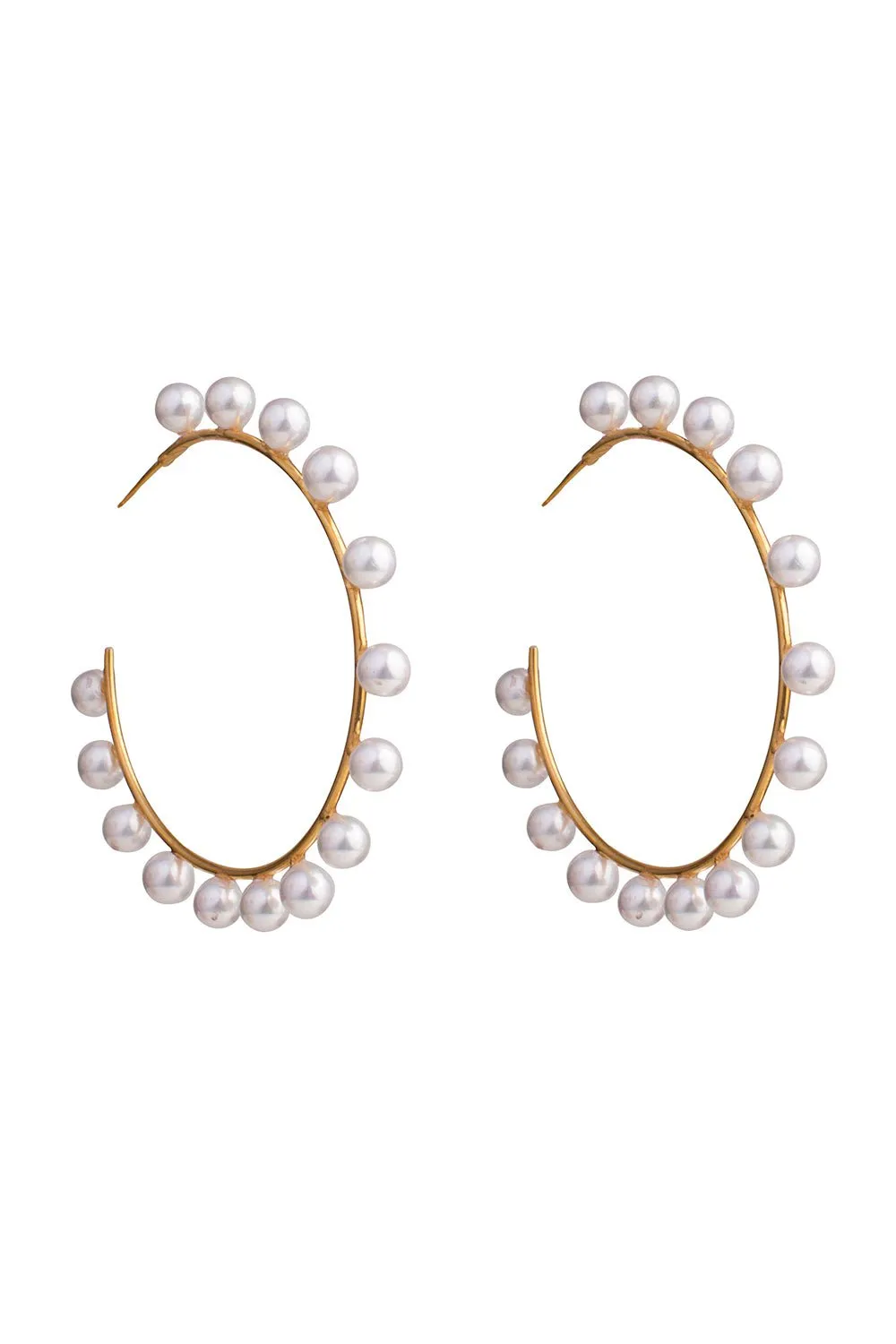Pearl Hoop Earrings