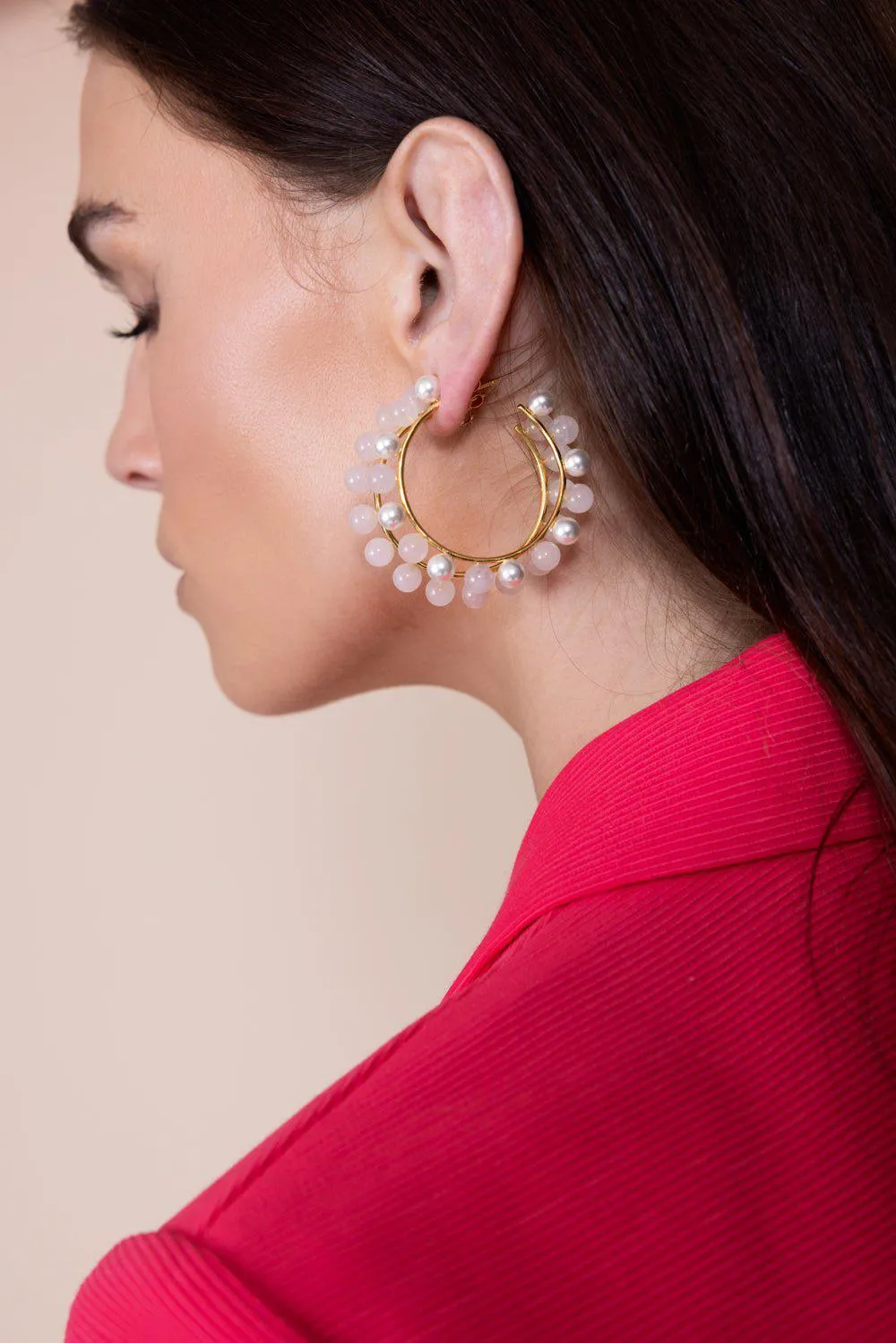 Pearl Hoop Earrings
