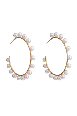 Pearl Hoop Earrings