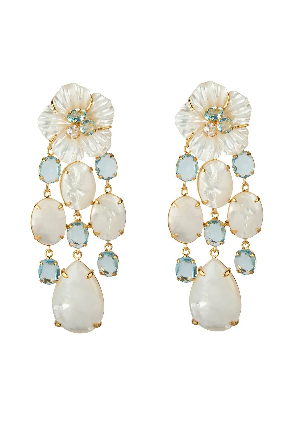Pearl Quartz Cascade Earrings