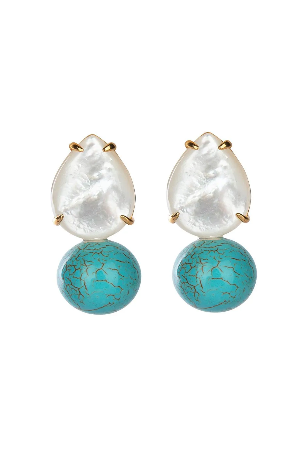 Pearl Turquoise Earrings