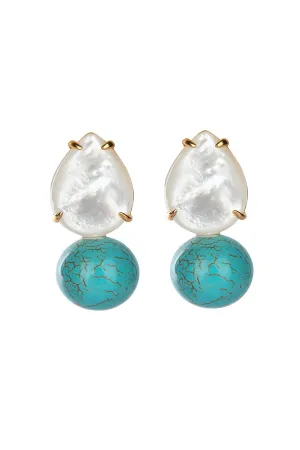 Pearl Turquoise Earrings