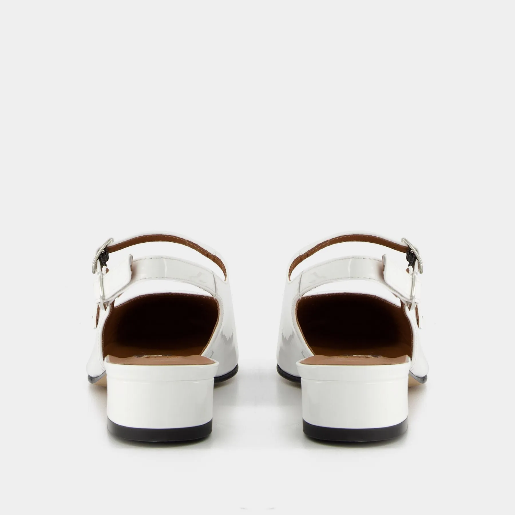 Peche Pumps - Carel - White - Patent Leather