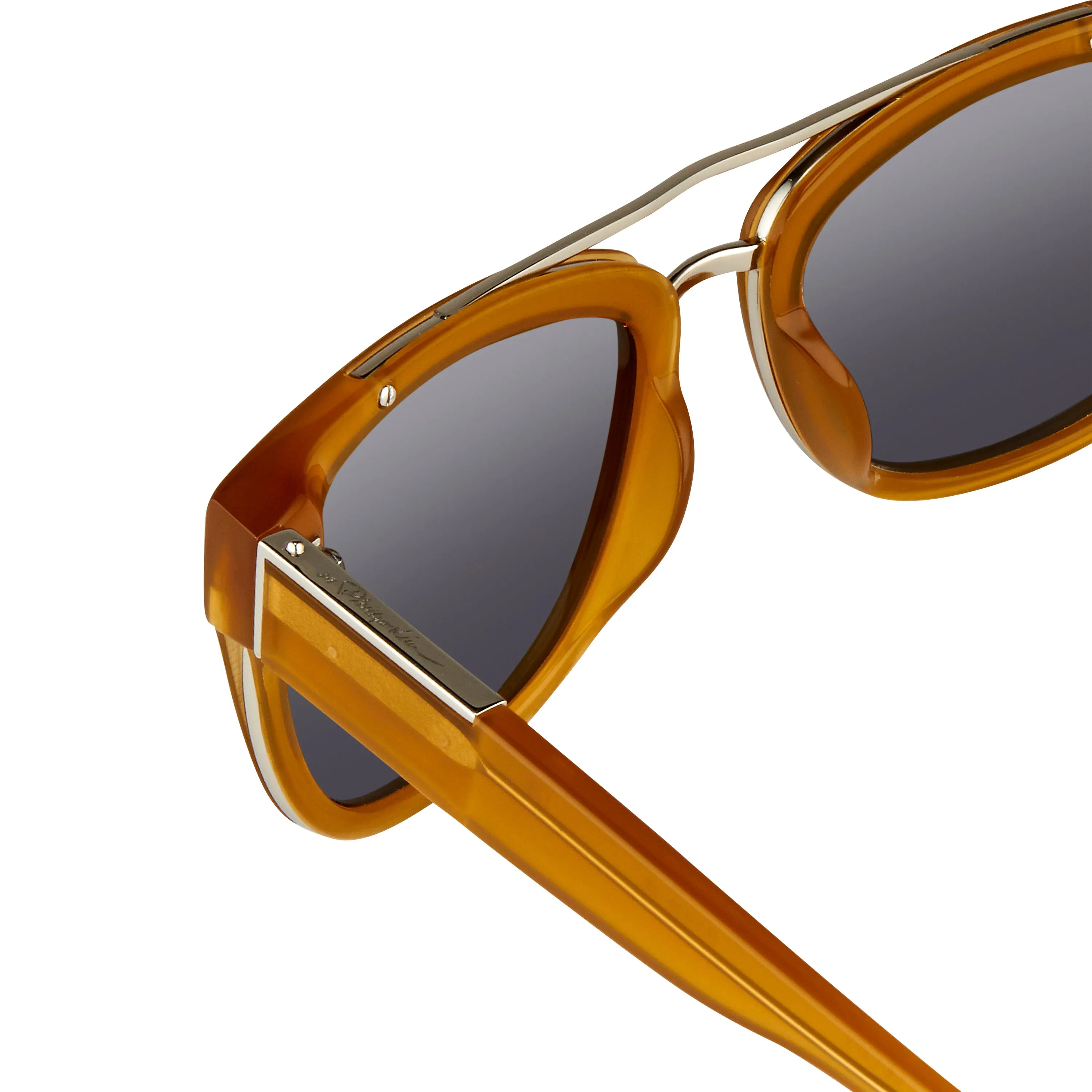 Phillip Lim X Linda Farrow Brown Grey Sunglasses PL144C3SUN