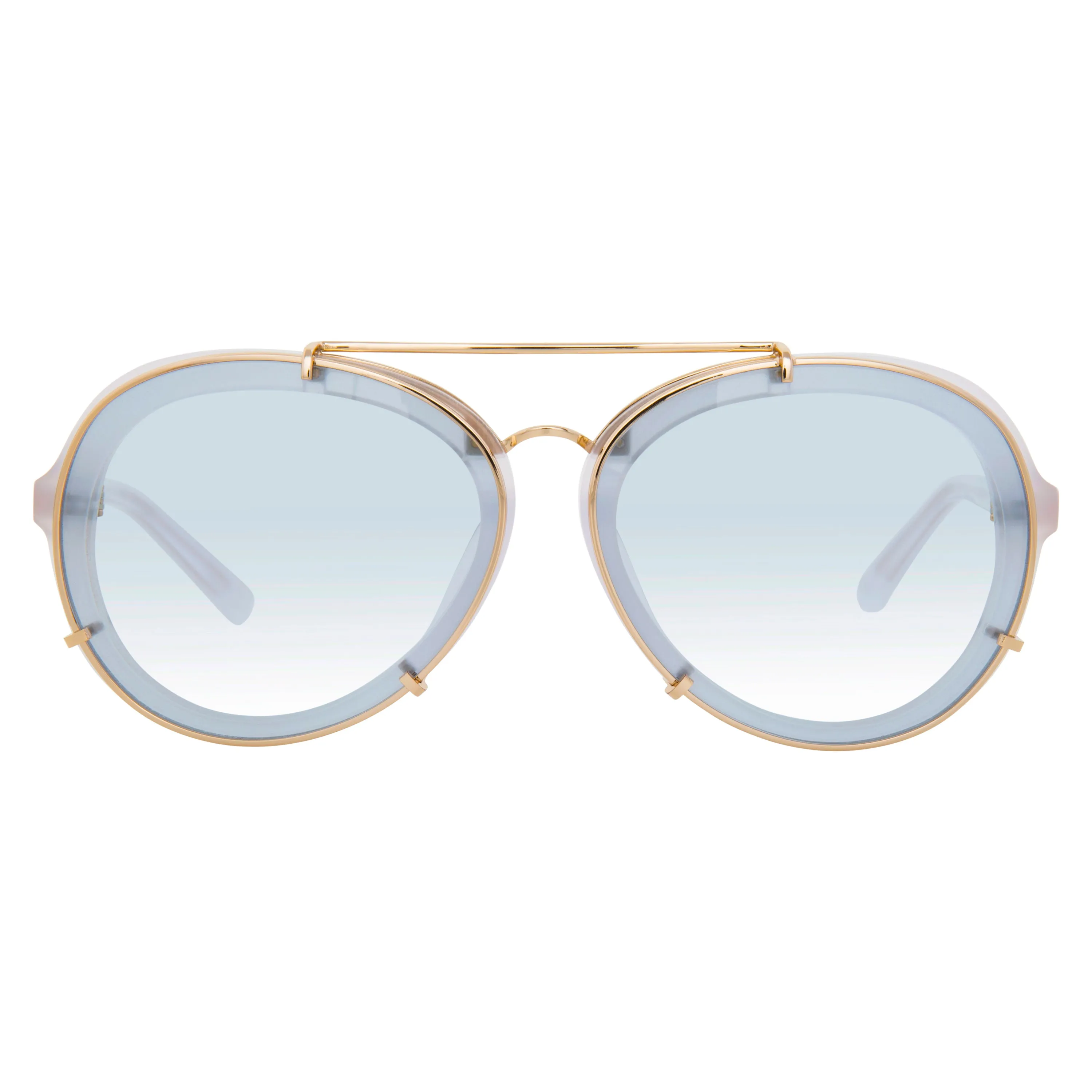 Phillip Lim x Linda Farrow White Blue Sunglasses PL170C1SUN