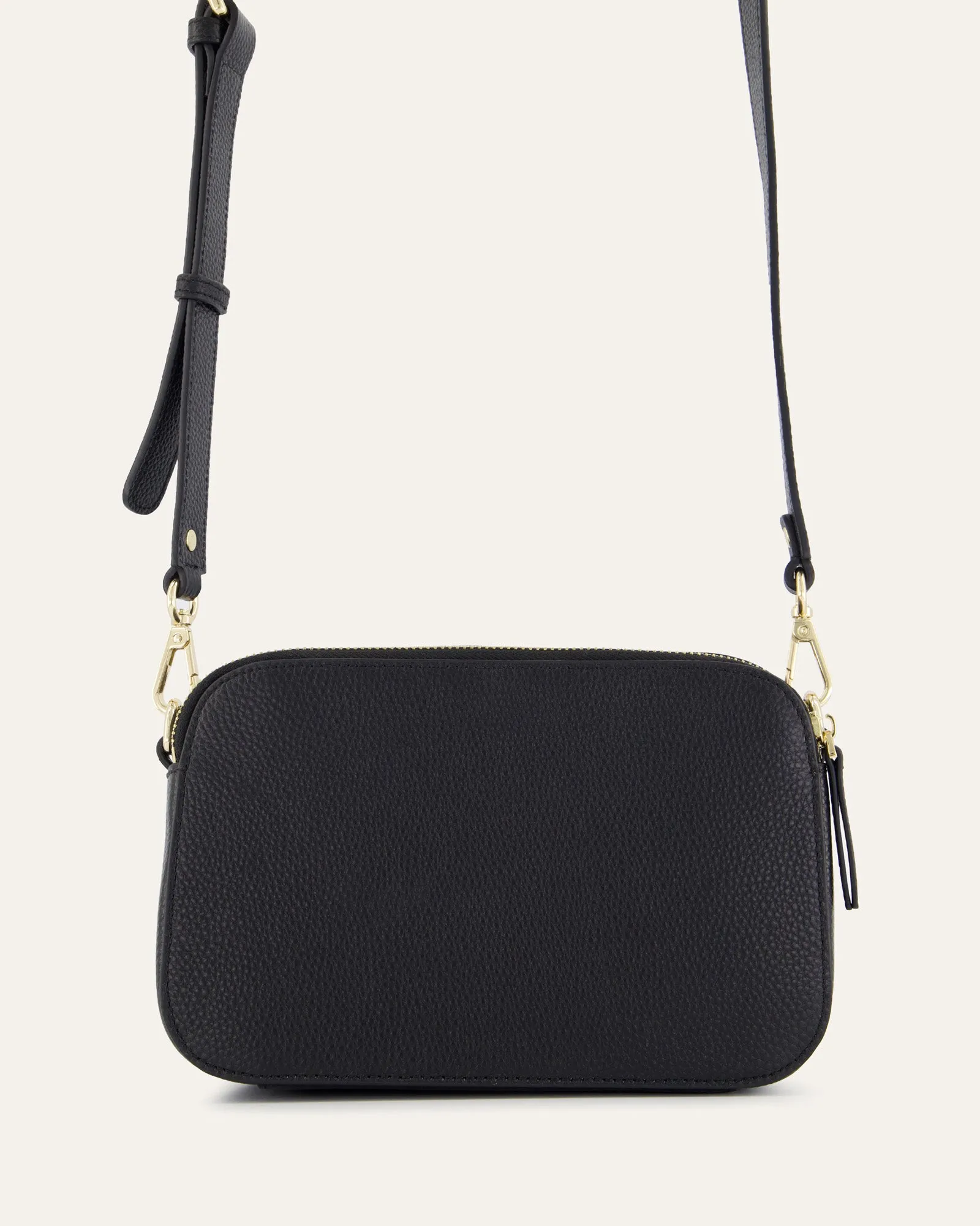 PHOEBE CROSSBODY BAG BLACK LEATHER Jo Mercer