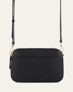 PHOEBE CROSSBODY BAG BLACK LEATHER Jo Mercer