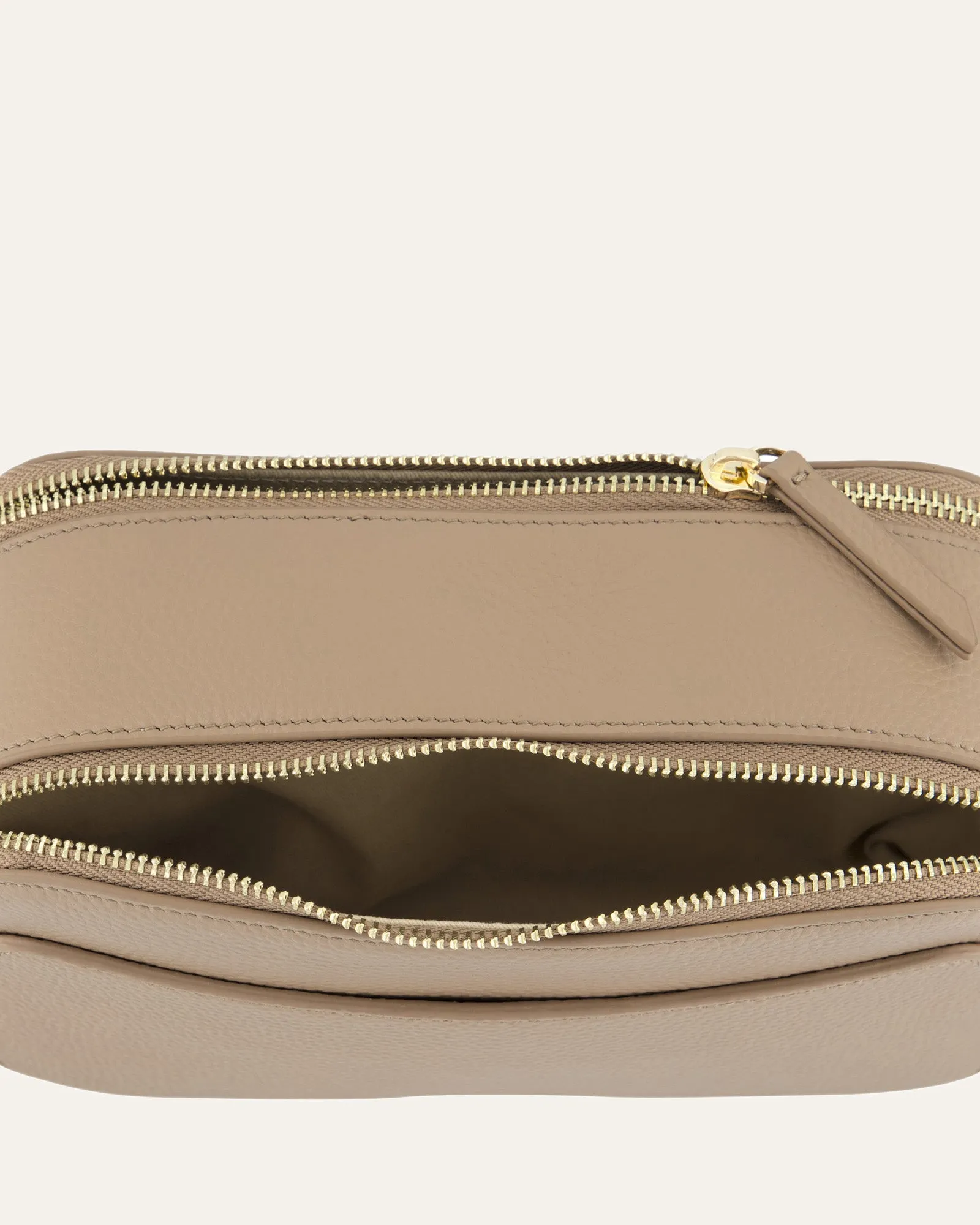 PHOEBE CROSSBODY BAG TAUPE LEATHER Jo Mercer