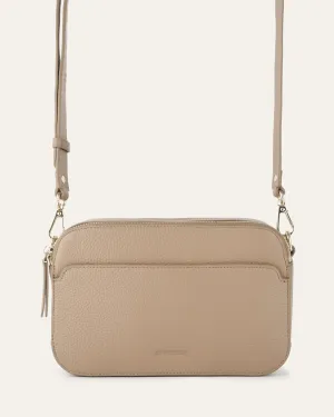PHOEBE CROSSBODY BAG TAUPE LEATHER Jo Mercer