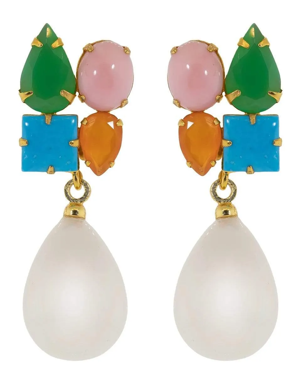 Pink Opal Set Earrings
