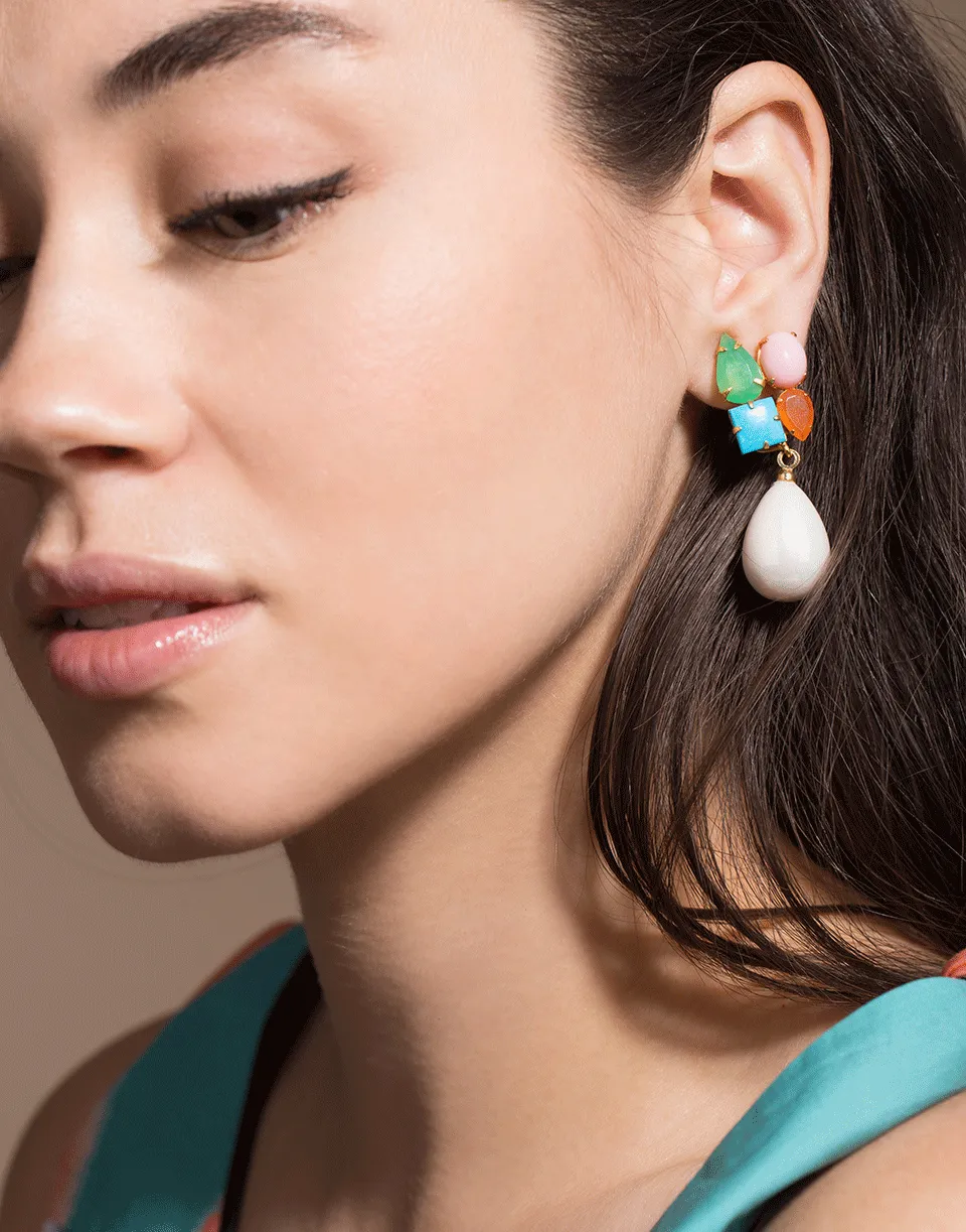Pink Opal Set Earrings