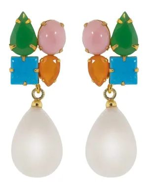 Pink Opal Set Earrings