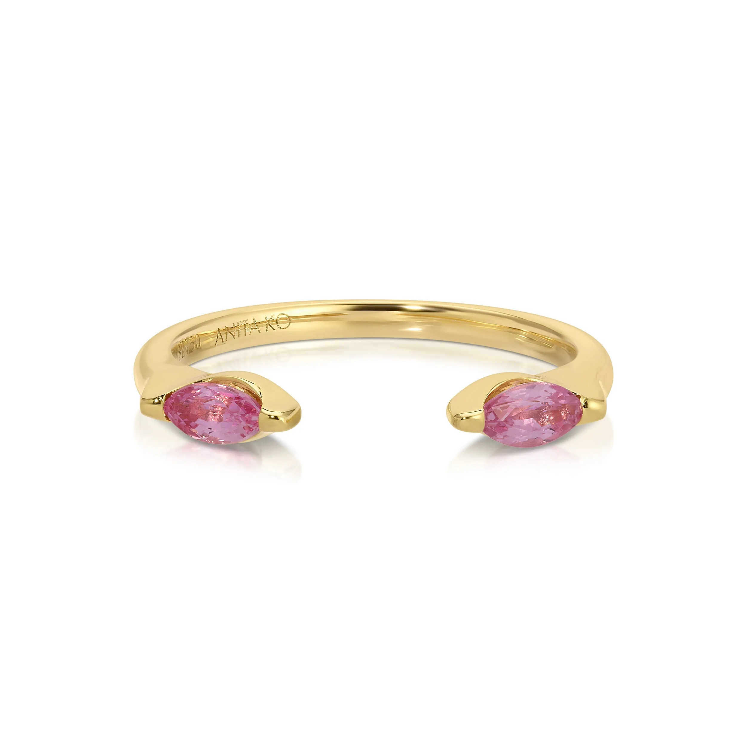PINK SAPPHIRE MARQUISE ORBIT RING Anita Ko