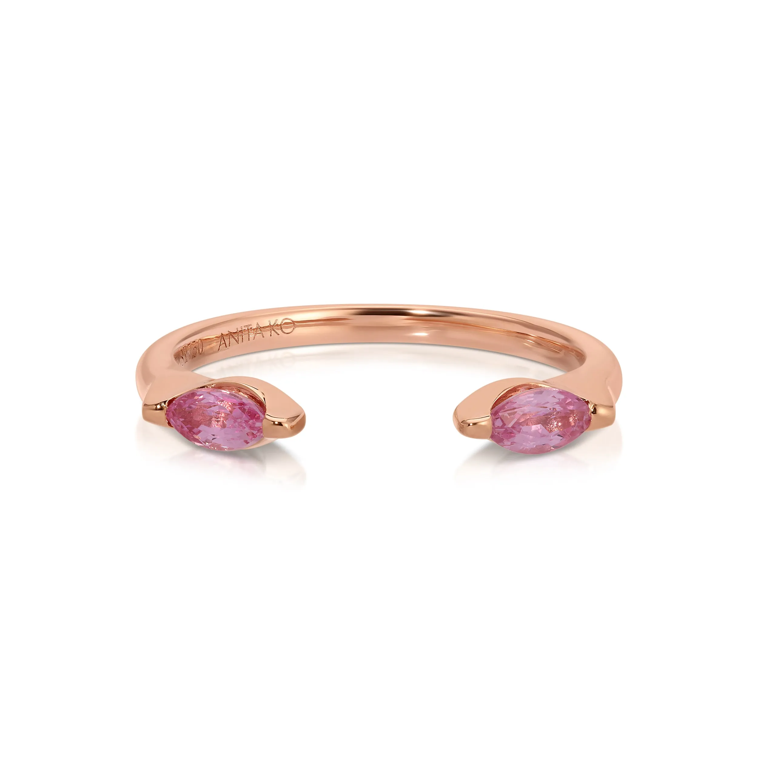 PINK SAPPHIRE MARQUISE ORBIT RING Anita Ko