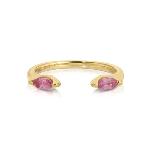 PINK SAPPHIRE MARQUISE ORBIT RING Anita Ko