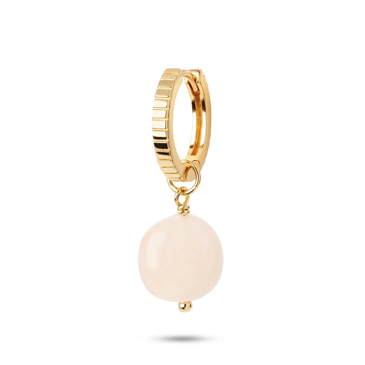 Pinstripe small 18K Gold Plated Hoop