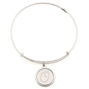 Precious Initial O Charm Bangle