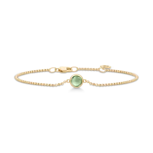 Primini Gold Plated Bracelet w. Green Amethyst