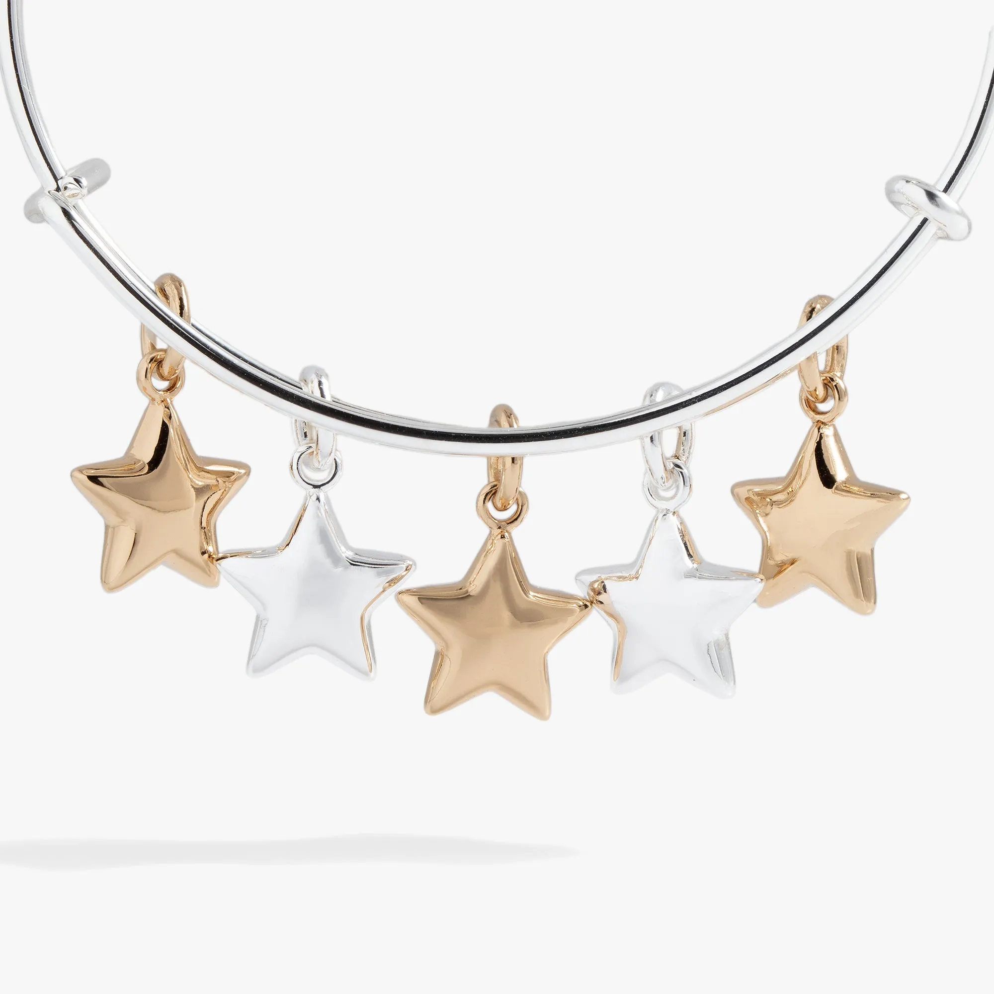 Puffy Star Multi-Charm Bangle