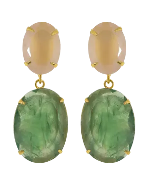 Quartz And Flourite Earrings