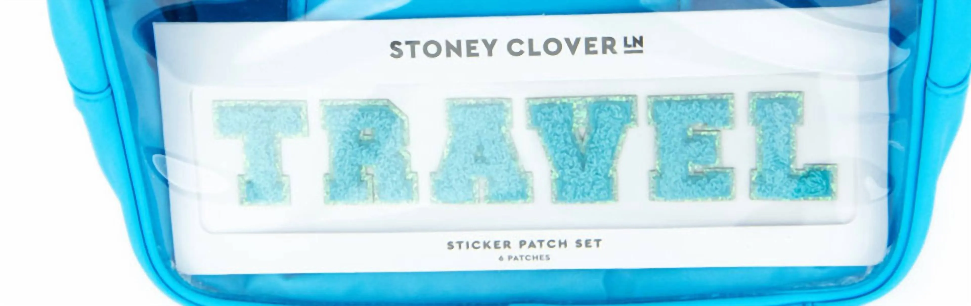 "travel" Mini Letter Patch Pack In Blue
