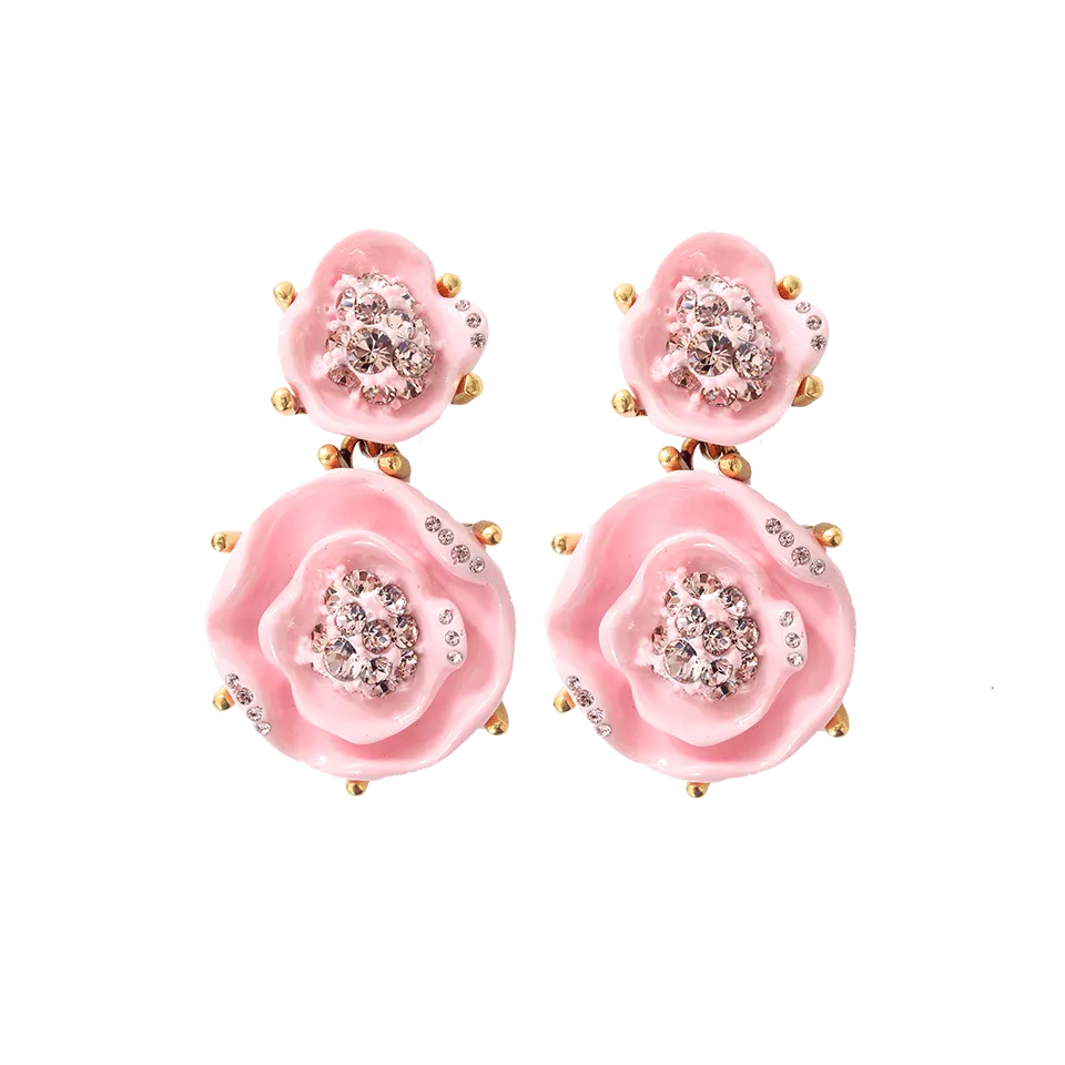 Resin Rose Earrings