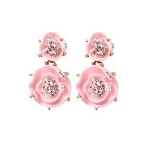 Resin Rose Earrings