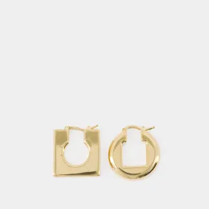 Rond Carre Earrings - Jacquemus - Metal - Gold tone