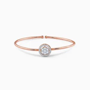 Rose Gold Aster Halo Diamond Bangle Giva